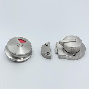 Serrure d'indication d'état des toilettes avec poignée pour cloison de toilettes publiques, en acier inoxydable 304, pour portes sans surveillance - Product Image 1