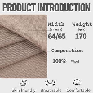 170gsm Dệt Kim 100% <span class=keywords><strong>Merino</strong></span> Len 1*1 Sườn Vải 60S Sợi Nhuộm Chống Thuốc Mềm Mại Ấm Áp May Mặc Vải Cho Vest Cơ Sở Lớp - Product Image 2