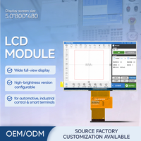 Kompatibles ODM 5 Zoll IPS TFT LCD Display-Modul 800x480 RGB Bildschirm Hohe Helligkeit für Automotive Industriesteuerung Smart