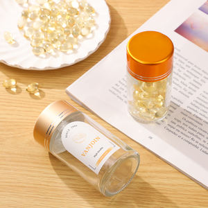 カスタムラベル 80ml 100ml 高透明ガラスカプセル ビタミンガラスボトル 詰め替え可能錠剤サプリメントボトル スクリューキャップ付き - Product Image 5