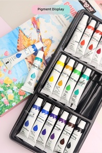 Ensemble de <span class=keywords><strong>peinture</strong></span> <span class=keywords><strong>gouache</strong></span> de 6 ml avec 24 couleurs lavables à l'eau pour la <span class=keywords><strong>peinture</strong></span> à l'initiation des enfants sur toile, papier et verre - Product Image 3