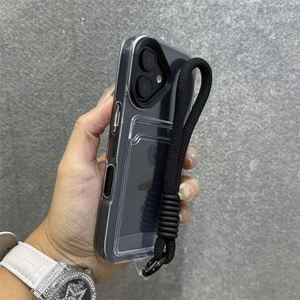 เคสโทรศัพท์แบบใสกันกระแทก X323 Luxury Card Bag พร้อมสายคล้องคอ สำหรับ iPhone 11 12 13 14 15 16 17 Pro Max Plus Air - Product Image 4