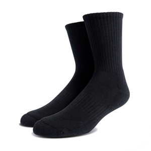 Chaussettes de sport épaisses pour hommes en tissu éponge blanc, chaussettes de course blanches et noires, chaussettes de basket-ball en coton - Product Image 3