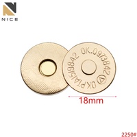 Kancing Magnet Logam, Gesper Rivet Tunggal, Pengikat Magnetik Kuat untuk Tas, Perlengkapan Pakaian, Grosir