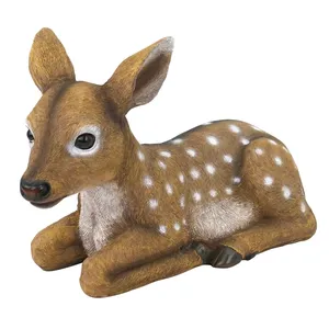 ESTATUILLA decorativa de resina para el hogar y el jardín, figuritas de ciervos de resina para el bosque