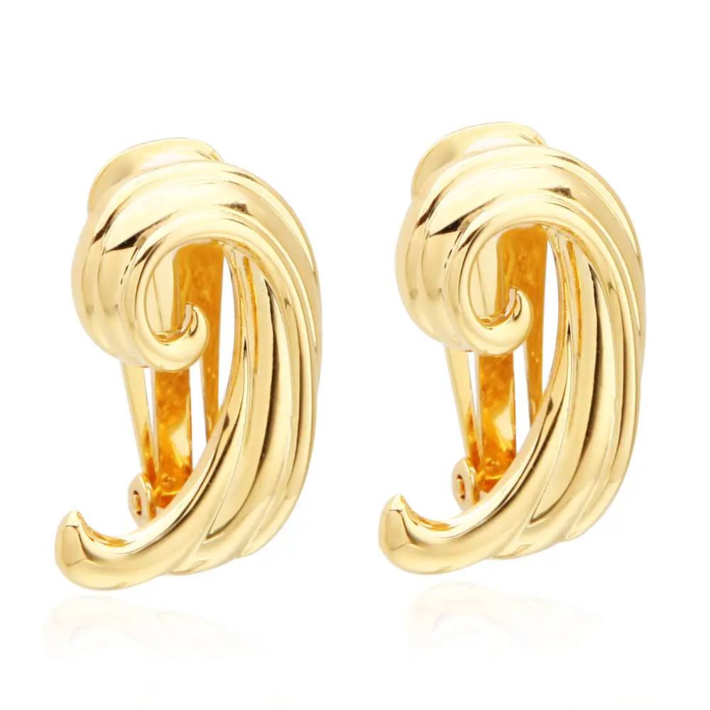 Angel wings stud earrings party jewelry non piercing ear cuff earrings women 18k gold color wholesale korean