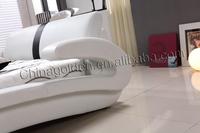Lit happy night dernier modèle Lit moderne meubles pour chambre à coucher couleur blanche bon marché Lit intelligent à vendre