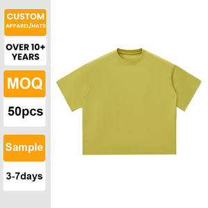 Camiseta de Alta Calidad con Logotipo Personalizado, Lisa, Gruesa, con Hombros Caídos, 100% Algodón, Impresión al por Mayor, Bordado para Hombre - Product Image 1