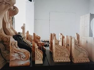 Korbel Kayu Klasik Antik Ukiran Tangan, Dekorasi Eksterior Floating Braket Rak Penyangga Kayu <span class=keywords><strong>Corbel</strong></span> - Product Image 3