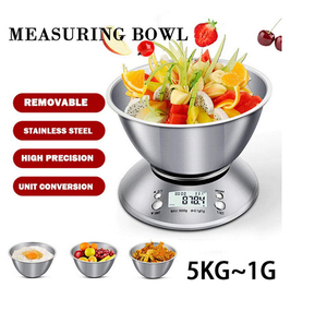 Báscula Digital de Cocina de Acero Inoxidable con Recipiente Desmontable, Funciona con Baterías, para Uso Doméstico, en Hoteles y Aplicaciones de Pesaje - Product Image 6