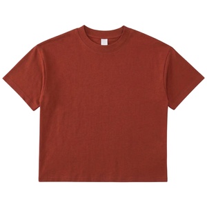 T-shirt décontracté oversize streetwear 2026 pour homme, coupe épaules tombantes, 100 % coton épais uni, coupe carrée, tee-shirt premium personnalisable - Product Image 1