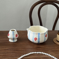 Bol à matcha en céramique peint à la main avec bec verseur, ensemble Chasen, bol à matcha traditionnel pour cérémonie du thé, Chawan, support pour fouet à matcha