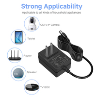 Adaptateur secteur pour ordinateur portable RWX 24W DC 12V 2A, efficacité 90%, avec interface DC 2.1/2.5 et compatibilité multi-prises
