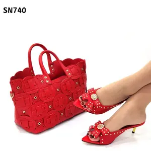 Inmyshop borsa grande da sera principale da donna firmata con scarpe sandalo scarpe e borse con tacchi corti rossi italiani