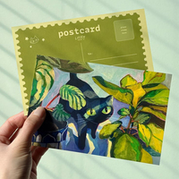 Tarjetas de Agradecimiento de Papel Grueso de 350-400 g/m² con Logotipo Personalizado, Tarjetas de Felicitación Personalizadas, Tarjetas Postales con Superficie Texturizada