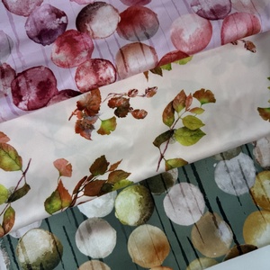 Haute qualité 100% fibre de Polyester élastique forgeage en mousseline de soie impression géométrique 120gsm mètre tissu léger pour entoilage - Product Image 1