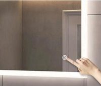 Custom Modern Home Decor Backlit Smart Mirror Defog Magnifying Wall Mounted Bathroom Vanity LED Mirror With Light
