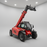 Mini-chargeur télescopique tout-terrain populaire NSTAR 4x4, moteur diesel, capacité de charge élevée de 2,5 tonnes, bras télescopique de 6 m, levage 7S, 5