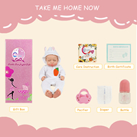 16 Zoll LOULOU Vollsilikon-Baby-Reborn-Puppe, Neugeborenes Bebe, Mikro-Vorfrühchen, Waschbar, Lebensecht, Kunstvolle Kreation, Reborn-Puppen
