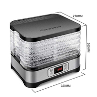 Wallepac Commerciële Dehydrator Machine Fruit Vlees Thuis Gebruik 5 Plastic Dienblad Voedsel Elektrische Citroen Granen Droogmachine Voor Kruiden