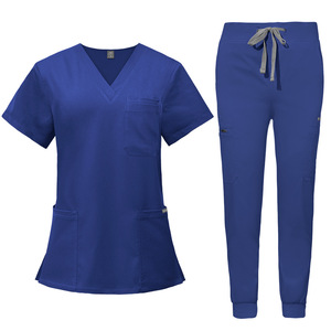 Tenue chirurgicale unisexe à double couche et multi-poches pour infirmiers et anesthésistes, usage hospitalier - Product Image 1