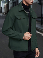 Veste décontractée pour homme, style sport et affaires, manteau d'automne et d'hiver, col montant, simple boutonnage, en laine, revers croisés, pour les États-Unis et l'Europe