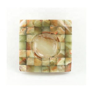 Green Onyx Marble Checkered <b>Ashtray</b> for Smoking in Negotiable Price - Product Image 1