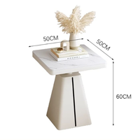 Meubles de chambre à coucher modernes et simples Prix de gros Petite table d'appoint personnalisée multifonctionnelle carrée blanche de luxe Vente