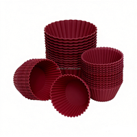 CHINFAI Moules à gâteaux en silicone antiadhésif multicolores sans BPA, faciles à nettoyer, réutilisables, pour cupcakes et muffins
