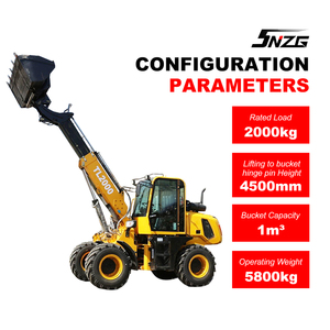 SHANNENG Mini Front <span class=keywords><strong>Telehandler</strong></span> Telescopic Wheel Loader Gigi Tugas Berat Penggerak Empat Roda <span class=keywords><strong>2.5</strong></span> <span class=keywords><strong>Ton</strong></span> Joystick Hidrolik Yuchai - Product Image 4