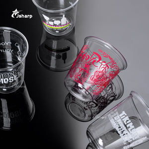 사용자 정의 일회용 PET 플라스틱 컵 90 구경 300ml 350ml 380ml 460ml 510ml 600ml 차가운 음료 뚜껑이있는 얼음 커피 보바 찻잔 - Product Image 1