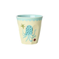 Vaso Infantil de Melamina de 8 Onzas con Diseño de Langosta a Rayas, Grado Alimenticio, Libre de BPA