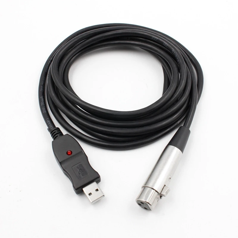 GAZ-CB23 2019 venda quente USB macho para XLR fêmea microfone USB MIC Link cabo