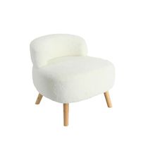 Tissu géométrique en peau de mouton Mobilier de salon moderne Pieds en bois Fauteuil de loisirs décontracté Canapé beige Canapé simple Fauteuil
