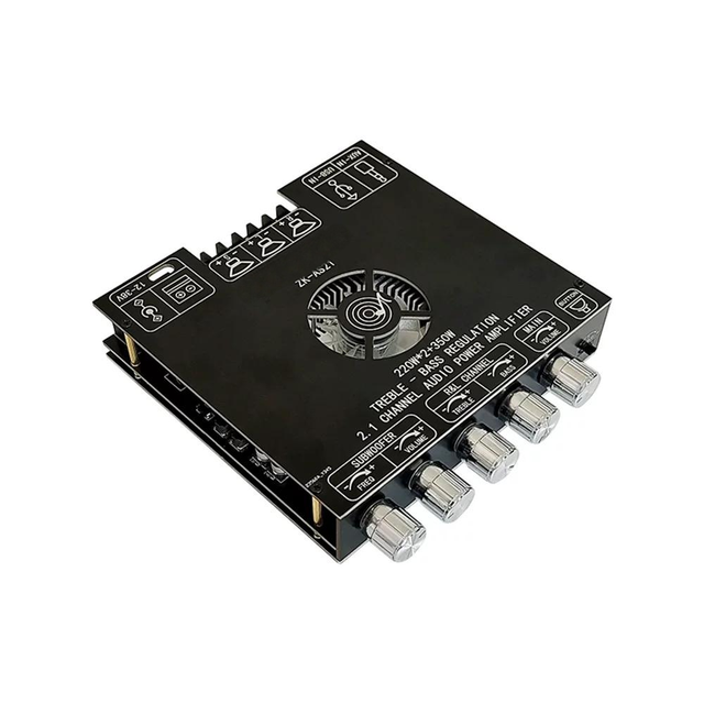 AS21 2.1-Channel TPA3255 for Digital Amplifier Board Module 220W*2+350W Tone Subwoofer Audio Voice Control Kit