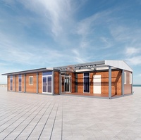 Bureau de chantier mobile préfabriqué en conteneur détachable avec toilettes, maison préfabriquée en panneaux sandwich en acier, livrée en kit