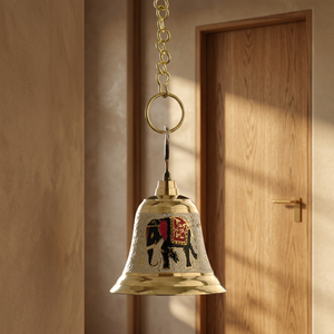 Cloche suspendue en laiton de qualité authentique pour temple hindou, à prix raisonnable, par le fabricant, cloche suspendue - Product Image 6