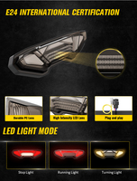 Feu arrière LED Emark pour Yamaha MT09 2014-2016 Tracer/FJ09 2015-2018 Tracer 900/GT 2019 FZ09 2014-2016 FZ10 MT-10 2016-2019 1 pièce