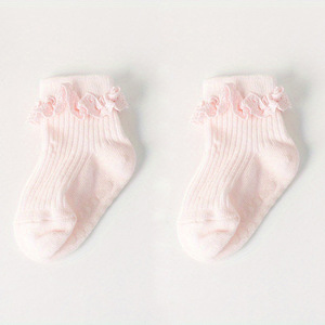 Chaussettes pour tout-petits filles garçons nouveau-né <span class=keywords><strong>pantoufle</strong></span> chaussettes enfants nouveau Design antidérapant anti-dérapant bébé avec chaussettes à volants - Product Image 3