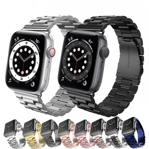 pulsera de enlace pulsera de Metal de acero inoxidable banda de reloj de correa para <span class=keywords><strong>Apple</strong></span> <span class=keywords><strong>Watch</strong></span> serie <span class=keywords><strong>SE</strong></span> 6 5 42 <span class=keywords><strong>44</strong></span> <span class=keywords><strong>mm</strong></span> - Product Image 1