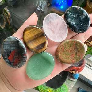 <span class=keywords><strong>Piedra</strong></span> de preocupación de pulgar para la ansiedad, piedras de Chakra, cristales de Charkas, cristal rosa, amatista, Ojo de Tigre, <span class=keywords><strong>piedra</strong></span> de ansiedad para aliviar el estrés Med - Product Image 5
