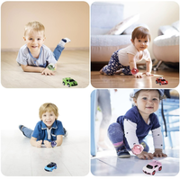 Mini Voiture Télécommandée en Alliage, Jouet pour Enfants, 2,4 GHz, Portée 50m, Petite Voiture de Course avec Chargement USB, Voiture RC de Dessin Animé, Cadeau