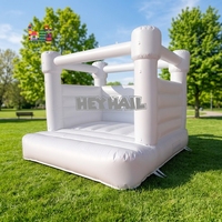 Château gonflable commercial blanc, utilisation humide et sèche