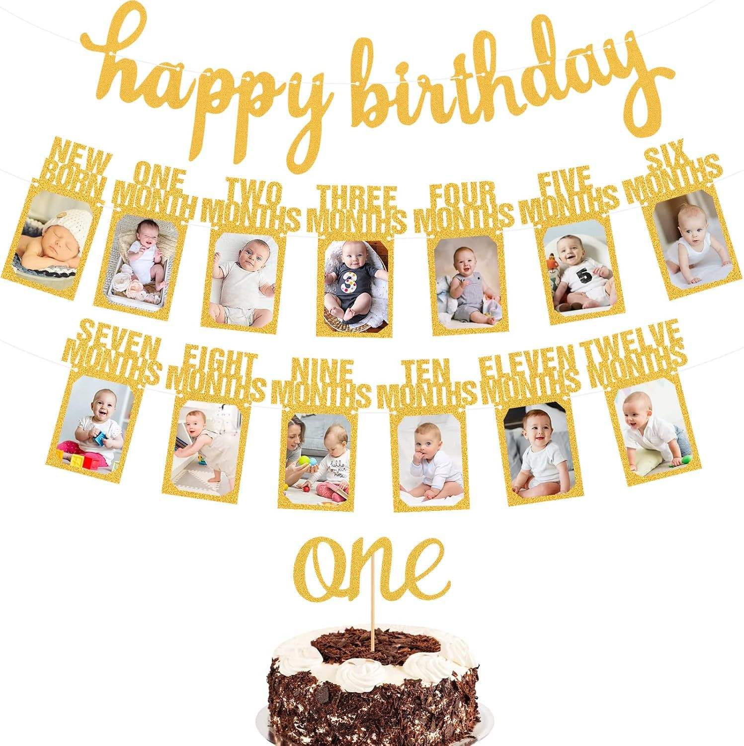 Set Golden happy birthday-taglia unica