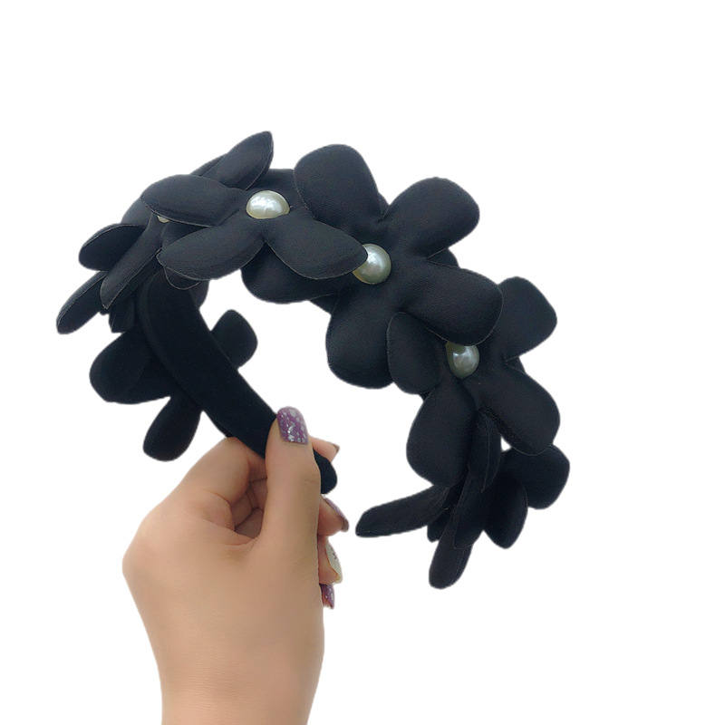 Головная повязка, аксессуары для волос, Оптовая продажа, корейский креативный головной убор с цветами и жемчугом, французская мода, темпераментная карта для волос, ГРОТ для волос