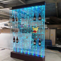 Mur de bulle d'aquarium grand fait sur commande d'usine avec la cloison acrylique de panneau de bulle d'eau de casier à vin