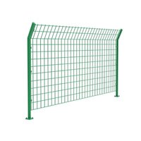 Panel Pagar Kawat Jaring Persegi Berlapis PVC Tahan Tarik Tinggi untuk Pagar Pelindung Pinggir Jalan Konstruksi Kota Peternakan