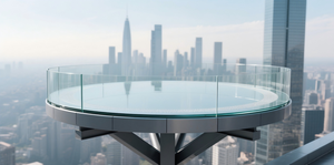Panneaux de table en verre trempé transparent rond sur mesure, 4 mm, 6 mm, 8 mm, 10 mm, 12 mm - Product Image 6