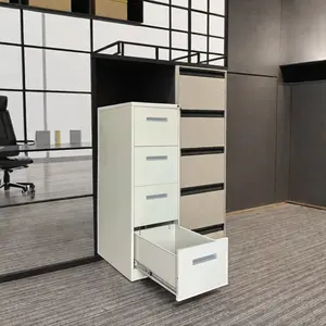 Archivadores de oficina duraderos de acero de 4 cajones, almacenamiento de Metal para organización de documentos, muebles de oficina