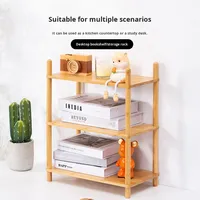Organisateur de comptoir en bambou multicouche moderne, étagère de bureau à domicile, étagère de rangement de cuisine pour épices